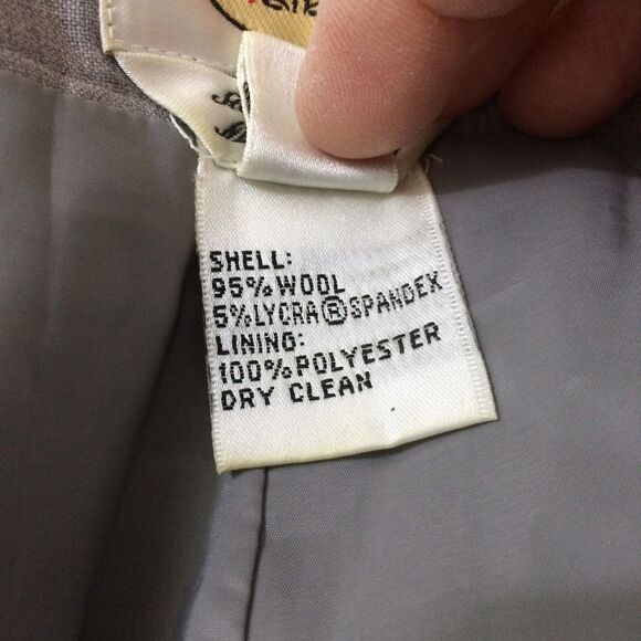 Talbots 90s Wool Blend Career Pants Side Zip Lined Classic Gray Pockets Size 10 - Picture 4 of 5